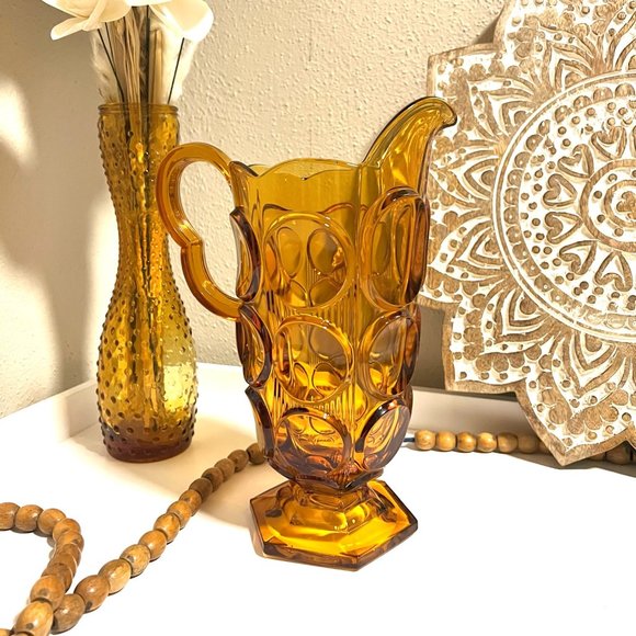 Other - Vintage Florida Amber Pitcher by Unknown Manufacturer